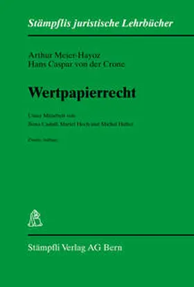 Meier-Hayoz / Crone / Caduff |  Wertpapierrecht | Buch |  Sack Fachmedien