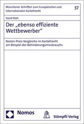 Roth |  Der "ebenso effiziente Wettbewerber" | Buch |  Sack Fachmedien