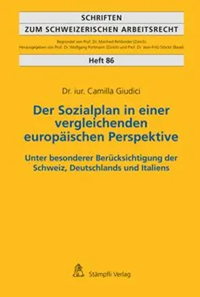 Giudici |  Der Sozialplan in einer vergleichenden europäischen Perspektive | Buch |  Sack Fachmedien