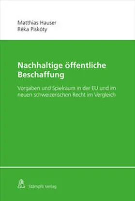 Hauser / Piskóty |  Nachhaltige öffentliche Beschaffung | eBook | Sack Fachmedien