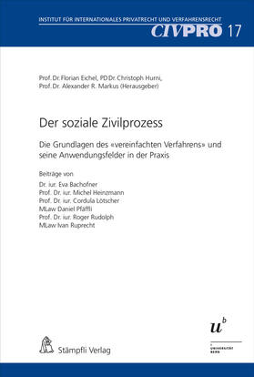 Eichel / Hurni / Markus | Der soziale Zivilprozess | Buch | 978-3-7272-2244-3 | sack.de
