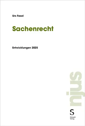Fasel |  Sachenrecht | Buch |  Sack Fachmedien