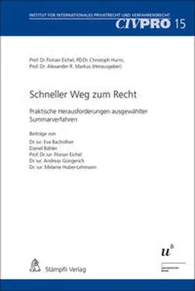 Eichel / Hurni / Markus | Schneller Weg zum Recht | Buch | 978-3-7272-2782-0 | sack.de