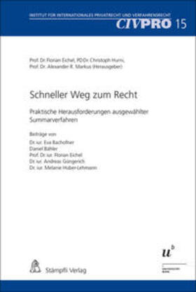 Eichel / Hurni / Markus | Schneller Weg zum Recht | Buch | 978-3-7272-2782-0 | sack.de