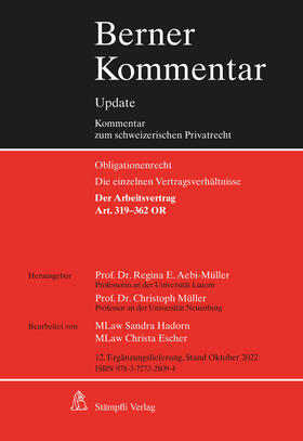 Aebi-Müller / Müller | Arbeitsrecht, Art. 319-362 OR, 12. Ergänzungslieferung | Loseblattwerk | sack.de