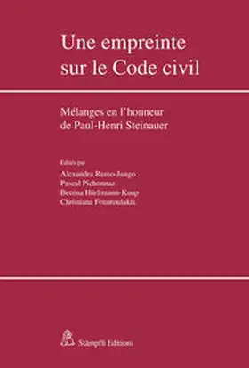 Rumo-Jungo / Pichonnaz / Hürlimann-Kaup |  Une empreinte sur le Code civil | Buch |  Sack Fachmedien