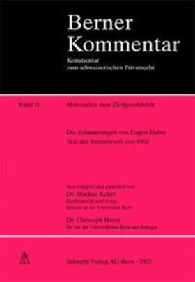Reber / Hurni / Meier-Hayoz |  Berner Kommentar. Kommentar zum schweizerischen Privatrecht / Materialien zum Zivilgesetzbuch Band II | Buch |  Sack Fachmedien