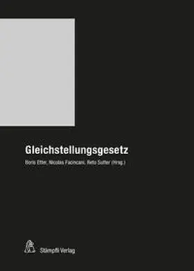 Etter / Sutter / Facincani |  Gleichstellungsgesetz (GlG) | Buch |  Sack Fachmedien
