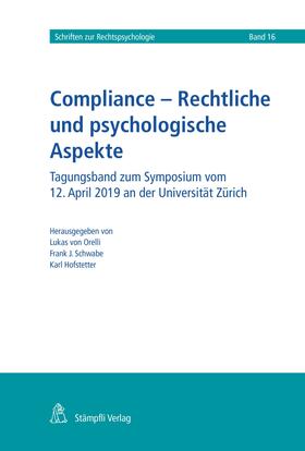 von Orelli / Rehbinder / Schwabe | Compliance - Rechtliche und psychologische Aspekte | E-Book | sack.de