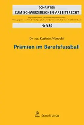 Albrecht |  Prämien im Berufsfussball | Buch |  Sack Fachmedien