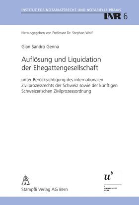 Genna |  Auflösung und Liquidation der Ehegattengesellschaft | eBook | Sack Fachmedien
