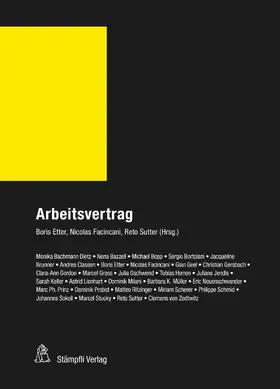 Etter / Sutter / Facincani |  Arbeitsvertrag | eBook | Sack Fachmedien