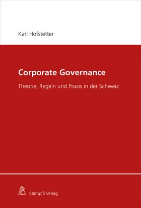 Hofstetter |  Corporate Governance | Buch |  Sack Fachmedien