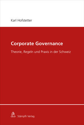 Hofstetter | Corporate Governance | Buch | 978-3-7272-5146-7 | sack.de