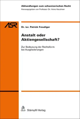 Patrick |  Anstalt oder Aktiengesellschaft? | eBook | Sack Fachmedien