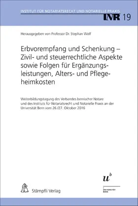 Wolf |  Erbvorempfang und Schenkung - Zivil- und steuerrechtliche Aspekte sowie Folgen für Ergänzungsleistungen, Alters- und Pflegeheimkosten | eBook | Sack Fachmedien