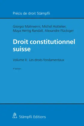 Malinverni / Hottelier / Hertig |  Droit constitutionnel suisse | eBook | Sack Fachmedien