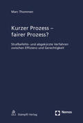 Thommen |  Kurzer Prozess - fairer Prozess? | Buch |  Sack Fachmedien