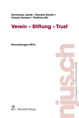 Jakob / Dardel / Humbel |  Verein - Stiftung - Trust | Buch |  Sack Fachmedien