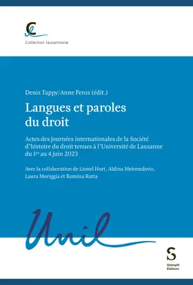Tappy / Peroz |  Langues et paroles du droit | Buch |  Sack Fachmedien