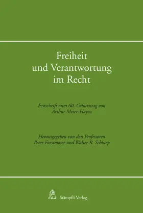Forstmoser / Schluep | Freiheit und Verantwortung im Recht | E-Book | sack.de