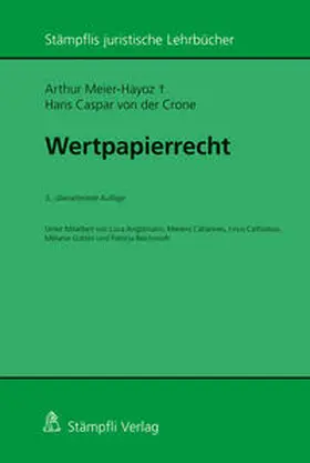 Meier-Hayoz / von der Crone |  Wertpapierrecht | Buch |  Sack Fachmedien