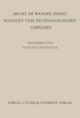 Becker / Hilty / Stöckli | Recht im Wandel seines sozialen und technologischen Umfelds | Buch | 978-3-7272-9254-5 | sack.de
