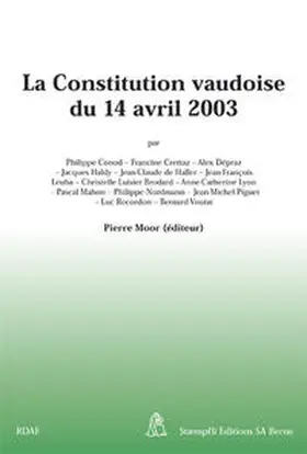 Moor |  La Constitution vaudoise du 14 avril 2003 | Buch |  Sack Fachmedien