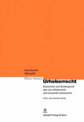 Barrelet / Egloff | Das neue Urheberrecht | Buch | 978-3-7272-9563-8 | www.sack.de