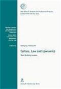 Fikentscher |  Culture, Law and Economics | Buch |  Sack Fachmedien