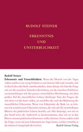 Steiner / Trapp |  Erkenntnis und Unsterblichkeit | Buch |  Sack Fachmedien