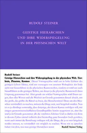 Steiner |  Geistige Hierarchien und ihre Widerspiegelung in der physischen Welt | Buch |  Sack Fachmedien