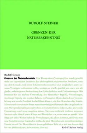Steiner |  Grenzen der Naturerkenntnis | Buch |  Sack Fachmedien