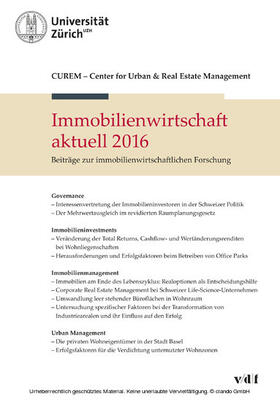 CUREM Center for Urban & Real Estate Management - Zurich | Immobilienwirtschaft aktuell 2016 | E-Book | sack.de