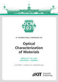 Beyerer / Längle / Heizmann |  OCM 2023 - 6th International Conference on Optical Characterization of Materials, March 22nd ¿ 23rd, 2023, Karlsruhe, Germany : Conference Proceedings | Buch |  Sack Fachmedien