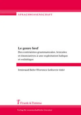 Behr / Lefeuvre |  Le genre bref | Buch |  Sack Fachmedien