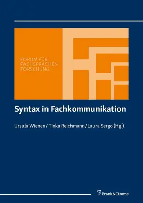 Reichmann / Sergo / Wienen |  Syntax in Fachkommunikation | eBook | Sack Fachmedien