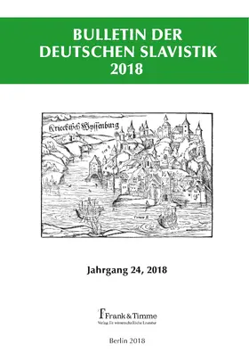 Bun?i? |  Bulletin der Deutschen Slavistik 2018 | eBook | Sack Fachmedien