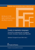 Cavagnoli / Mori |  Gender in legislative languages | eBook | Sack Fachmedien