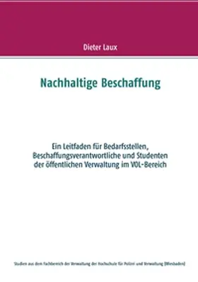 Laux | Nachhaltige Beschaffung | Buch | 978-3-7357-8448-3 | www.sack.de
