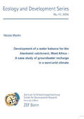 Martin |  Development of a water balance for the Atankwidi catchment, West Africa - A case study of groundwater recharge in a semi-arid climate | eBook | Sack Fachmedien