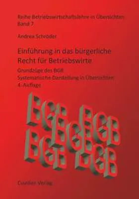 Schröder |  Einführung in das bürgerliche Recht für Betriebswirte | Buch |  Sack Fachmedien