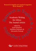 Schmied / Hofmann / Hoffmann |  Academic Writing for Africa: The Journal Article | Buch |  Sack Fachmedien