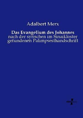 Merx |  Das Evangelium des Johannes | Buch |  Sack Fachmedien