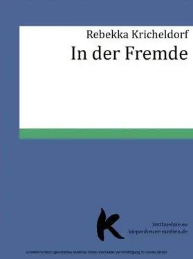 Kricheldorf |  IN DER FREMDE | eBook | Sack Fachmedien