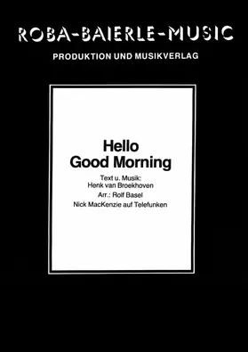 Broekhoven / Basel |  Hello Good Morning | eBook | Sack Fachmedien