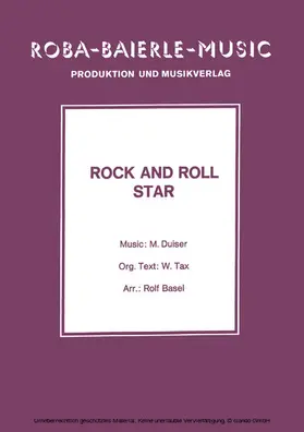 Duiser / Tax / Basel |  Rock And Roll Star | eBook | Sack Fachmedien