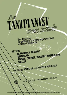 Kubiczeck / Bernstein |  Der Tanzpianist von heute II | eBook | Sack Fachmedien