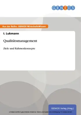 Lukmann |  Qualitätsmanagement | eBook | Sack Fachmedien
