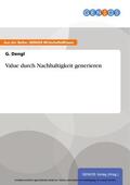 Dengl |  Value durch Nachhaltigkeit generieren | eBook | Sack Fachmedien
